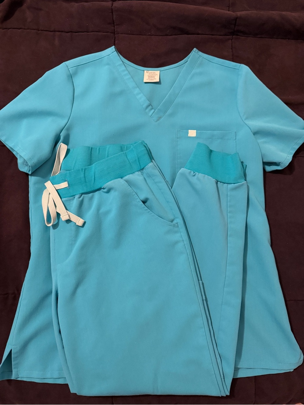 Women’s Garde-Malade Turquoise Large Scrub Set
